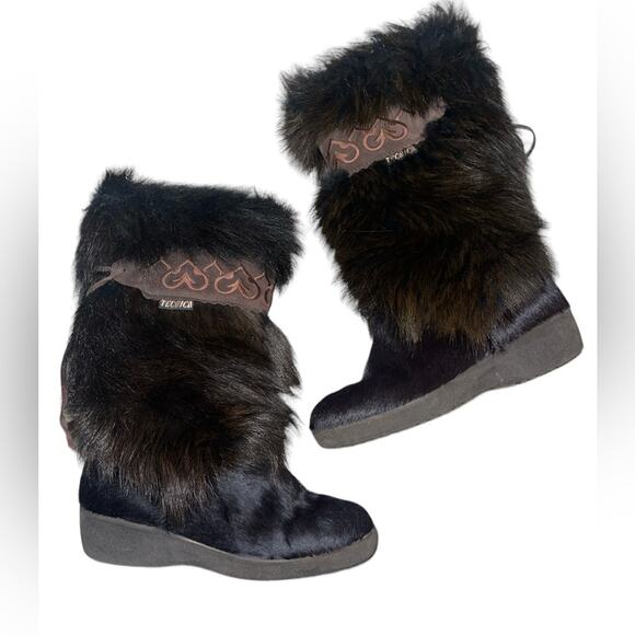 Tecnica Brown PonyFur Boots Size 6/6.5 - Picture 5 of 10